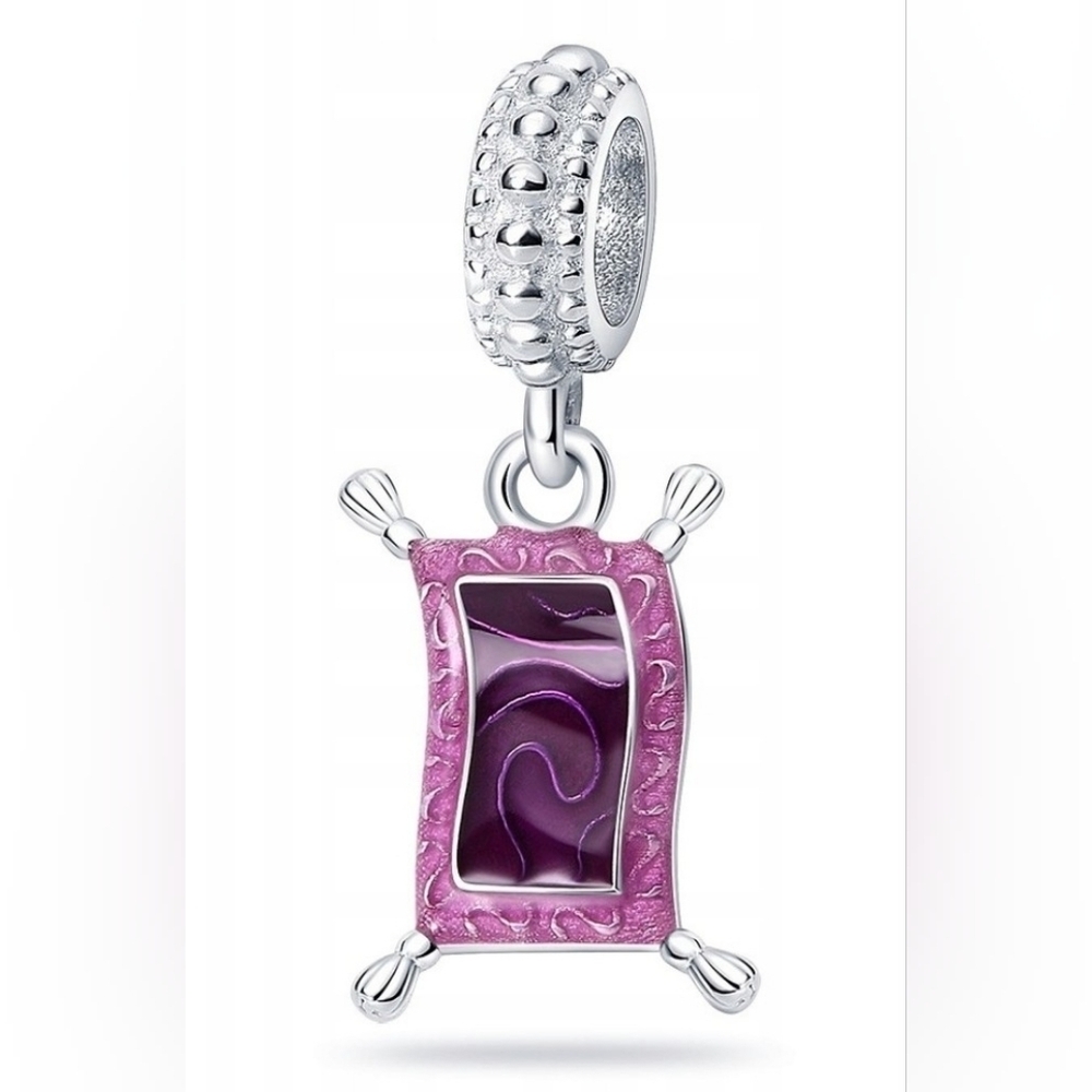 Aladdin's Rug 925 Sterling Silver Dark Purple Charm